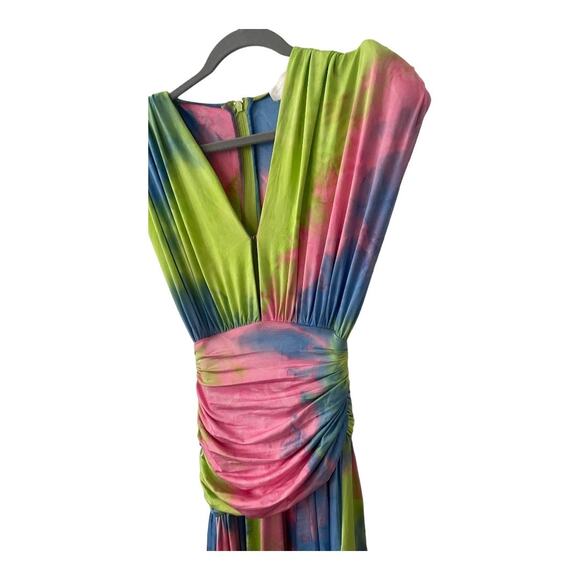 Bronx and Banco Maya Robe Gown Maxi Tie Dye Multicolor Gala Prom Beachy Size S - Picture 7 of 16